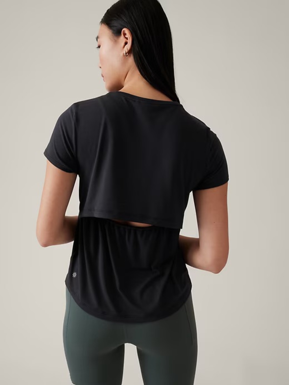 Athleta Air Out Cinch Black Tee
